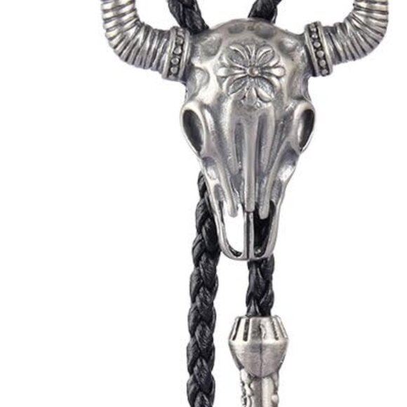 Other - Native American Bolo Tie Rodeo Cowboy Leather Necktie Western Necklace Costume A